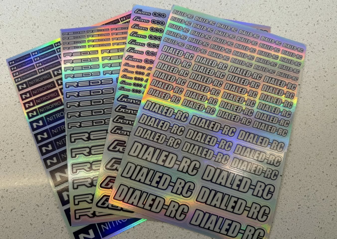 Holographic Sponsor Name Sheet