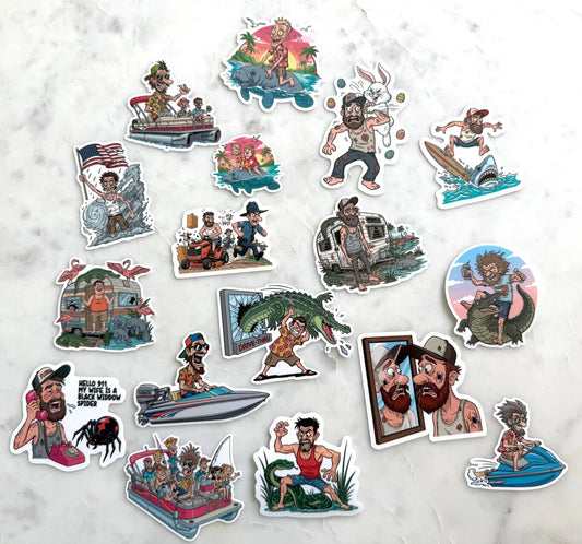 Chaos on a Sticker: Florida Man Edition - Die cut stickers